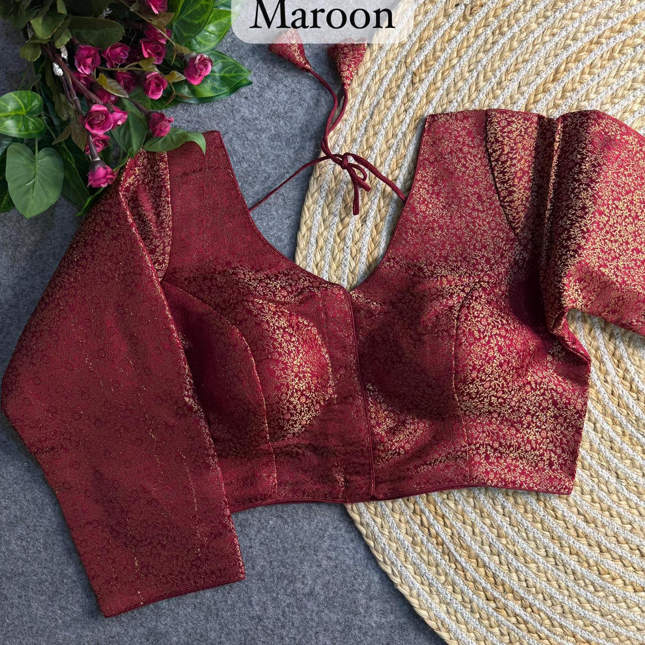 Vaidehi Banarasi V-Neck Blouse